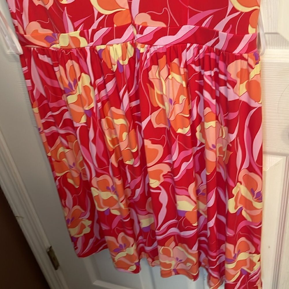 Maggy London Matte Jersey Short sleeve midi Dress 14 NWOT - Picture 7 of 9